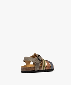 sandales multibrides a semelle interieure cuir ergonomique garcon beigeH063801_4