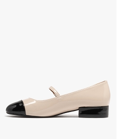 ballerines vernies bicolores a talon femme beige standardH064801_3
