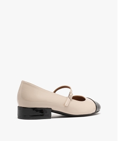 ballerines vernies bicolores a talon femme beige standardH064801_4