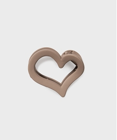 pince crabe en forme de coeur femme beige standard accessoires cheveuxH065001_3