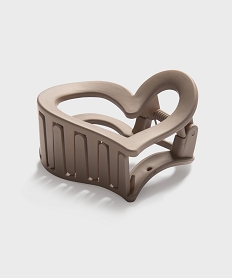pince crabe en forme de coeur femme beige standard accessoires cheveuxH065001_4