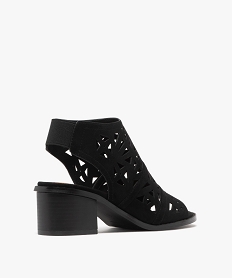 sandales a talon a tige ajouree couvrante femme noir standard sandales a talonH065101_4
