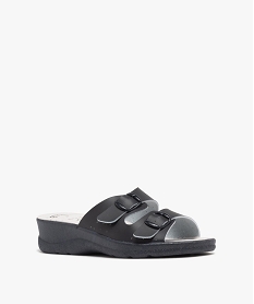 sandale confort a talon compense femme bleu mules et sabotsH065701_2