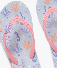 tongs a motifs marins et brides ecailles fille violetH067301_3