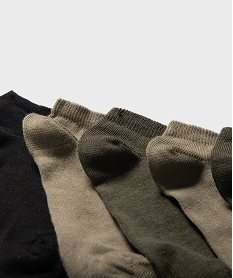 chaussettes garcon ultra-courtes unies (lot de 5 paires) vertH067701_2