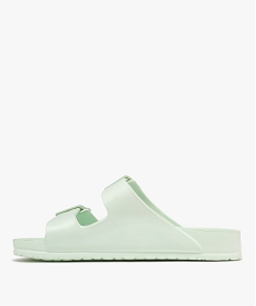 sandales de plage avec brides ajustables femme vert tongsH067901_3