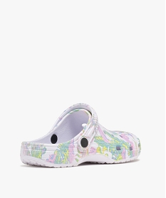 sabots souples a motif feuillage femme rose sabotsH068501_4