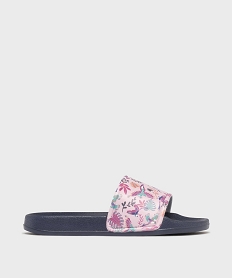 GEMO Mules de piscine imprimé estival fille Rose