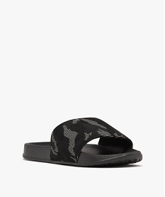 mules de piscine a motif camouflage garcon noir standardH069601_2