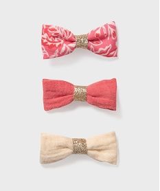 barrettes cheveux papillons fille (lot de 3) roseH072101_3