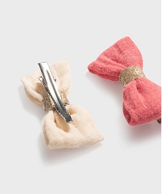 barrettes cheveux papillons fille (lot de 3) roseH072101_4