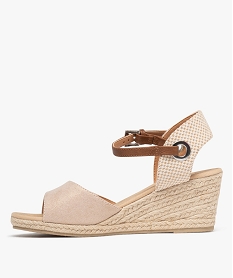 sandales a talon compense en corde femme beige standard sandales a talonH072201_3