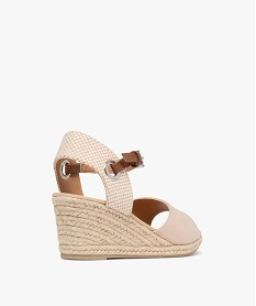 sandales a talon compense en corde femme beige standard sandales a talonH072201_4
