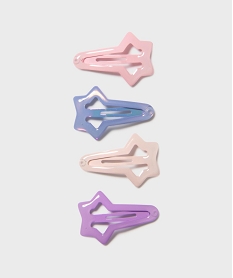 GEMO Barrettes cheveux clic-clac étoiles fille (lot de 4) Multicolore
