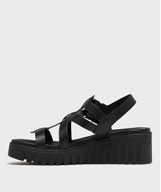 sandales a talon compense et semelle plateforme femme noir standard sandales a talonH074501_3