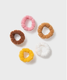 GEMO Elastiques cheveux en maille bouclette fille (lot de 5) Multicolore