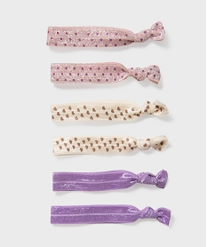 GEMO Elastiques cheveux façon rubans fille (lot de 6) Multicolore
