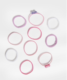 elastiques cheveux fille motifs coeurs (lot de 10) roseH075301_3