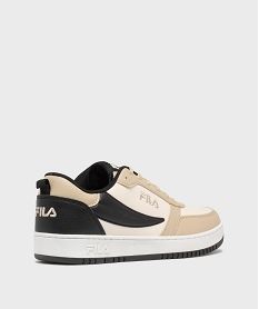 baskets basses a tige grainee et perforee rega nf homme - fila beigeH076401_4