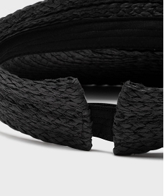 visiere en paille de papier femme noir standardH077401_2