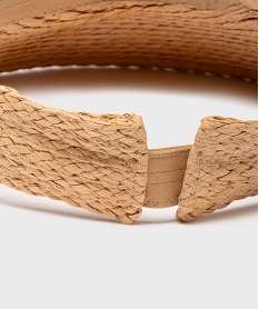 visiere en paille de papier femme beigeH078901_2