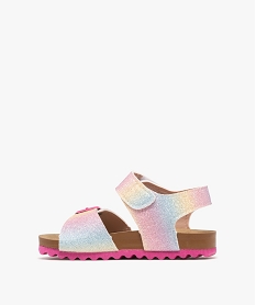 sandales pailletees a larges brides et semelle anatomique fille - lovely wings roseH079701_3