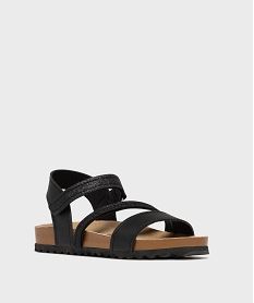 sandales multibrides pailletees legeres fille noir vifH079901_2