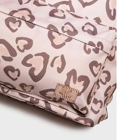 sac a dos en toile motifs coeurs fille roseH081401_3