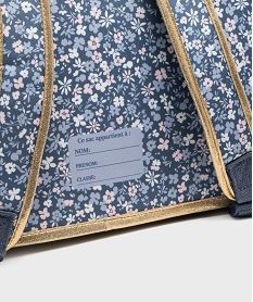 cartable a motifs fleuris fille bleuH081501_3
