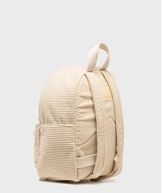 sac a dos en velours cotele fille - lulucastagnette beige standardH081801_2