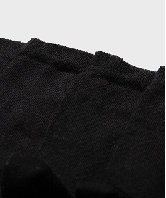 chaussettes tige haute en maille fine fille (lot de 5) noir standard chaussettesH082301_2
