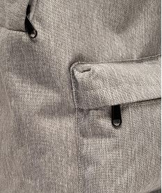 sac a dos uni en toile fille grisH082501_3