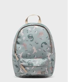 sac a dos en toile motifs dinosaures fille bleuH082701_4