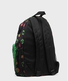 sac a dos en toile imprime garcon - minecraft noir standardH083501_2
