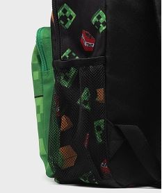sac a dos en toile imprime garcon - minecraft noir standardH083501_3