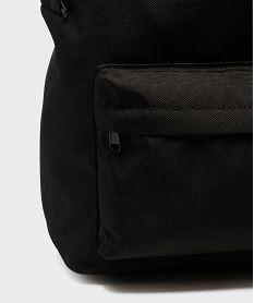 sac a dos uni en toile garcon noir standardH083601_3