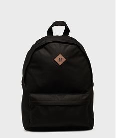 sac a dos uni en toile garcon noir standardH083601_4