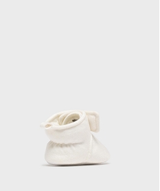 chaussons de naissance montants en jersey a scratch bebe fille[missing] blanc standardH087201_4