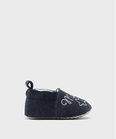 GEMO Chaussons de naissance Noël brodé bébé Bleu