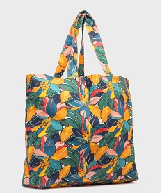 sac de plage a motifs fleuris format xxl multicoloreH090001_2