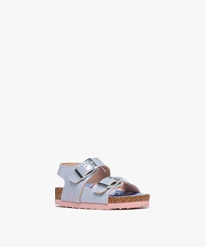 sandales a brides pailletees et semelle interieure imprimee bebe fille - stitch bleu sandales et nu-piedsH090401_2