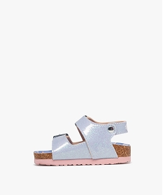 sandales a brides pailletees et semelle interieure imprimee bebe fille - stitch bleu sandales et nu-piedsH090401_3