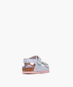 sandales a brides pailletees et semelle interieure imprimee bebe fille - stitch bleu sandales et nu-piedsH090401_4