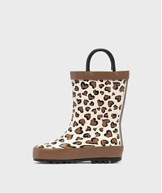 bottes de pluie avec motifs coeurs bebe fille - lovely wings beigeH091301_3
