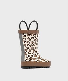 bottes de pluie avec motifs coeurs bebe fille - lovely wings beigeH091301_4