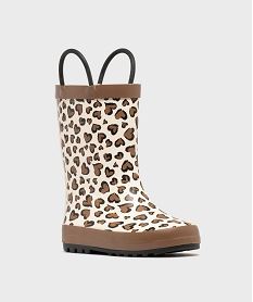 bottes de pluie avec motifs coeurs fille - lovely wings beigeH092401_2