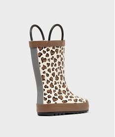 bottes de pluie avec motifs coeurs fille - lovely wings beigeH092401_4