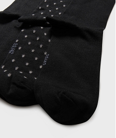 chaussettes hautes a motifs homme (lot de 3) noirH093001_4