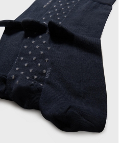 chaussettes hautes a motifs homme (lot de 3) bleuH093201_4