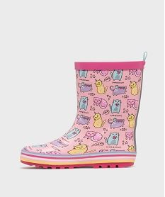 bottes de pluie imprime chats fille - lovely wings roseH093401_3